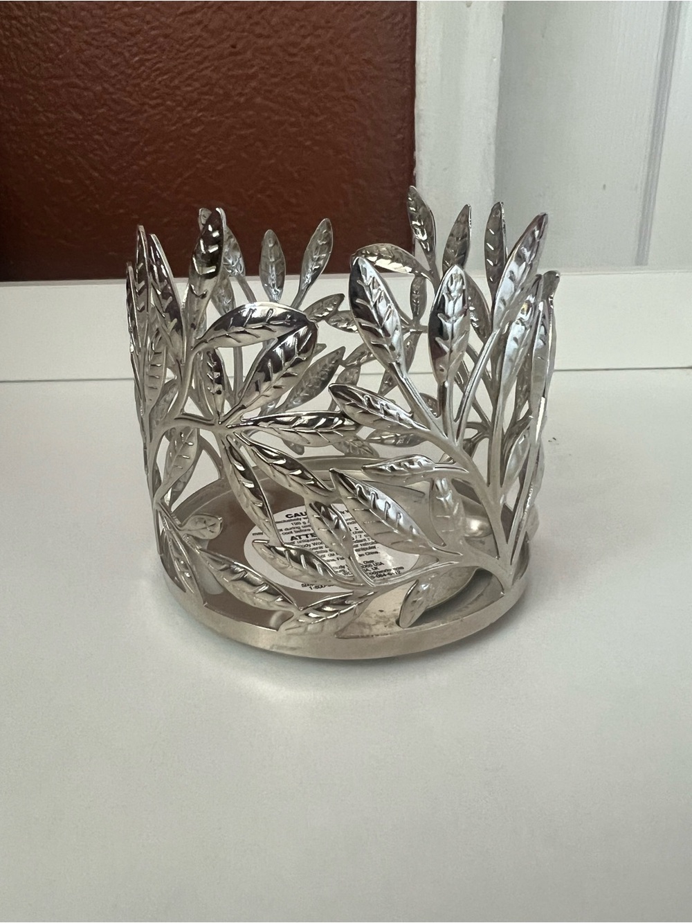 Bath & Body Works Silver Leaf 7 oz Single Wick Candle Holder